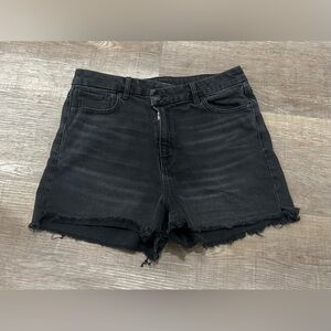 American Eagle AE Cutoff Black Denim Shorts Size 10